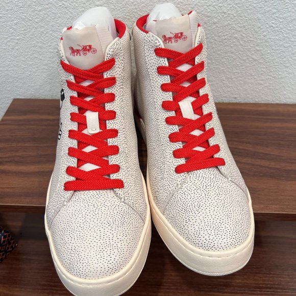 coach Disney Mickey Mouse X Keith Haring Clip High Top Sneaker c7054 - Picture 2 of 7